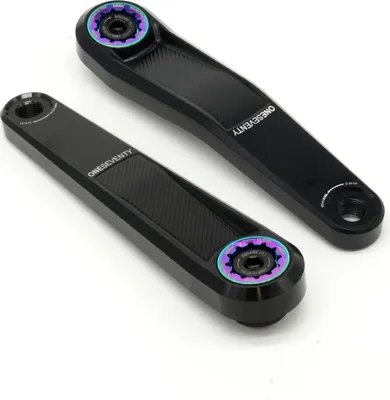 Produktbild von windmeile | Lekkie Buzz Bars Pedalarme, Left Offset Square Drive 170mm, V3.1, Schwarz und Slick, Kurbeln für Bafang BBS01/02/HD, E-Bike, Pedelec