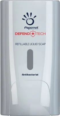 Zdjęcie produktu dla Dozownik mydła Papernet (do wielokrotnego napełniania) 220x139x116, ANTIBAC Biały | pudełko (6 opakowań)