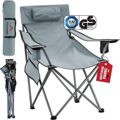 Produktbild von ATACAMA Campingstuhl mit Getränkehalter - Grau