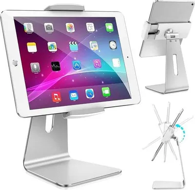 Image de Porte-tablette en aluminium pour vitrine de magasin, bureau ou plan de travail de cuisine