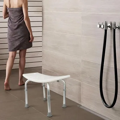 Produktbild von Duschstuhl Höhenverstellbar Badhocker für senioren Schwangere bis 136kg