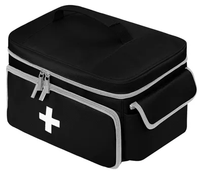 Productafbeelding van Artsentas, doktersstas, huisbezoekstas, zwart, 29x19x17 cm, waterdicht nylon
