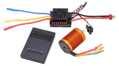 Obrázek produktu pro F540 4370KV Sada bezkartáčového motoru s vodotěsným regulátorem 60A a programovací kartou pro 1/10 RC auto