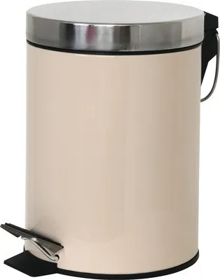 Image de MSV Seau à cosmétique "Beige" Poubelle à pédale - 3 litres - avec seau intérieur amovible