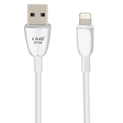 Immagine prodotto di LinQ, cavo USB / Lightning 3A di ricarica e sincronizzazione rapida da 1,2 m, bianco