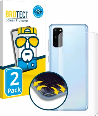 Produktbild von 2x BROTECT Fullscreen Schutzfolie für Samsung Galaxy S20 (Rückseite) Displayschutz Folie Fullcover Klar Transparent