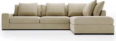 Produktbild von LOFT Luxury Ecksofa für das Wohnzimmer Rückenkissen mit Gänsefedern gefüllt
