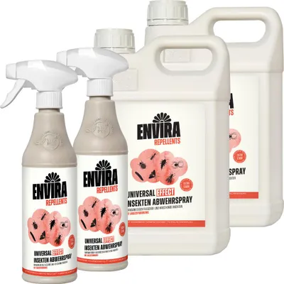Produktbild von Envira Universal Effect Insekten Abwehrspray im Nachfüllpack 2x5L+2x500ml