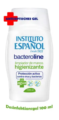 Produktbild von BACTEROLINE - Antibakterielles Desinfektionsgel 100ml Desinfektionsmittel Händedesinfektion 100ml