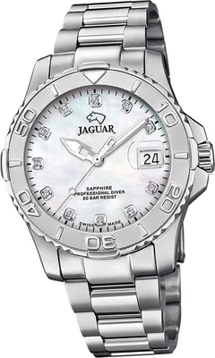 Zdjęcie produktu dla Jaguar Męski zegarek analogowy ze stali szlachetnej, elegancki, srebrny Pro Diver D2UJ969/5