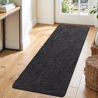 Productafbeelding van Flurloop, tapijt, 60 x 180 cm, antislip, zwart-grijs