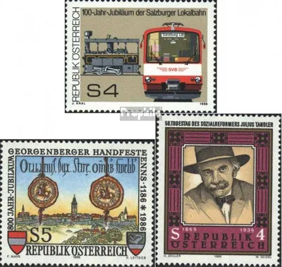Produktbild von Briefmarken Österreich 1986 Mi 1854,1855,1856 (kompl.Ausgaben) postfrisch Sondermarken