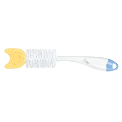 Produktbild von NUK 10.256.278 Flaschenbürste 2 in 1 mit Schwamm, integrierter Saugerbürste und ergonomischem Griff, für Flaschen und Sauger