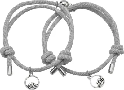 Produktbild von Paar Armband mit Magnet - Grau