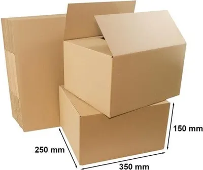 Zdjęcie produktu dla Kartony Klapowe Pudełko Katronowe Do Pakowania 350x250x150mm, 100 szt