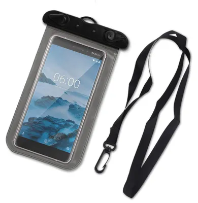 Produktbild von Wasserdichte Handy Tasche Nokia Serie Schutz Hülle Wasserfest Cover Strand CaseFarben:Schwarz;Smartphone:Nokia 7 Plus