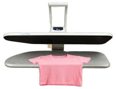 Produktbild von Dampfbügelmaschine, 91 cm Bügelfläche, 1600W Leistung, LCD-Display, 5 Stoffeinstellungen, Temperaturbereich 90-200℃