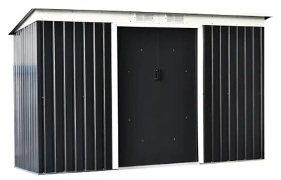 Image de Abri de jardin - Range-jardin - Espace de rangement pour le jardin - Abri à outils - Range-vélos - Acier galvanisé