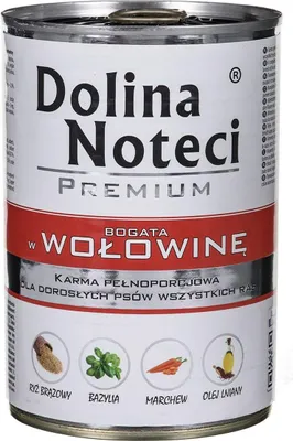 Zdjęcie produktu dla Dolina Noteci Premium bogata w wołowinę 400g, Dorosły, Każda rasa, Wołowina, Wieprzowina, 400 g