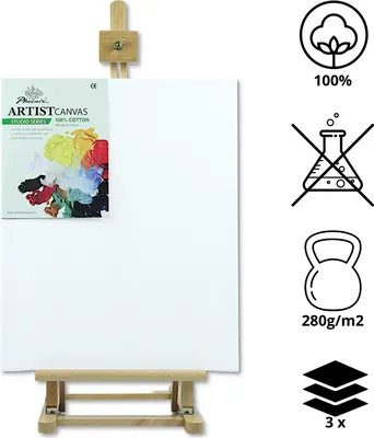 Zdjęcie produktu dla Podobrazie Płótno Malarskie 50x60 cm Podobrazia Bawełniane Phoenix Blejtram