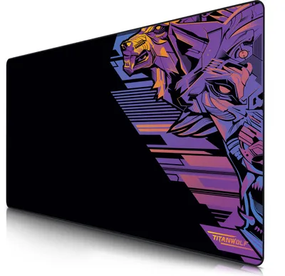 Produktbild von Titanwolf Gaming Mauspad, XXXL Speed Mousepad 1200 x 600 mm, Geschwindigkeit & Präzision, Vector Gradient