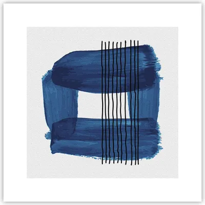 Produktbild von Poster - Poster ohne Rahmen - Abstraktion Aquarell Blau - 30x30 cm - Wand Bild - Wanddeko - Wandbilder - Kunstposter - Wandposter - Bilder - Kunstdruck - Wanddekoration - Wandbild - P2XAC30x30-4223