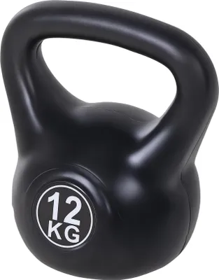 Produktbild von HOMCOM Kettlebell Kugelhantel 12 kg Gewicht-Hantel mit Sand befüllt Schwarz