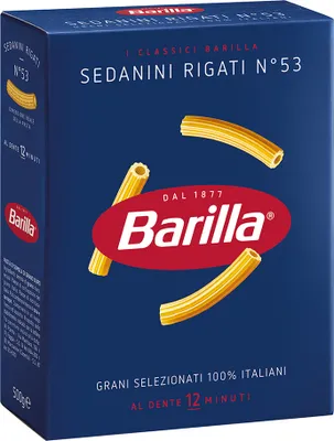 Produktbild von 28x Pasta Barilla - Sedanini Rigati N.53 - 500g - Italienische Nudeln