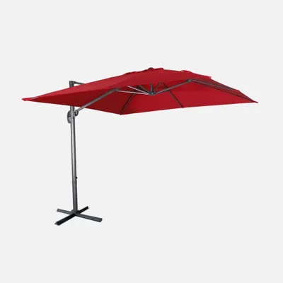 Produktbild von sweeek - Quadratischer Sonnenschirm 3x3m - Rot