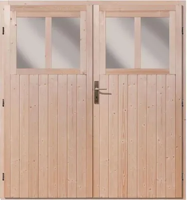Produktbild von Doppeltür für Gartenhaus 19 mm Karibu Wandlitz 164x180,5 cm natur