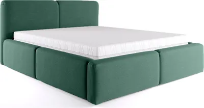 Produktbild von FEDVE Polsterbett Doppelbett Rosmus Schlafzimmer Bett Bettkasten 180x200cm Grün (Ottawa 14)