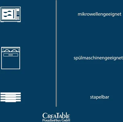 Zdjęcie produktu dla CreaTable, 21928, Luna Weiss, Kombiservice 24-tlg, Porzellan