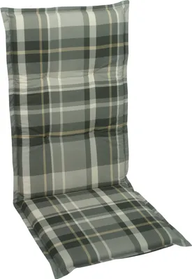 Produktbild von GO-DE Textil, Sesselauflage hoch, Karo grau, 19230-01