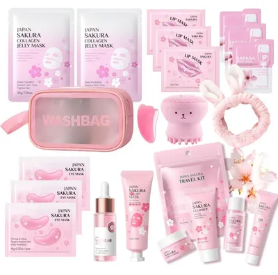 Obrázok produktu pre Sada pre starostlivosť o pleť, 21 kusov, vrátane masky, séra, krému a príslušenstva, určená pre dámy a dievčatá