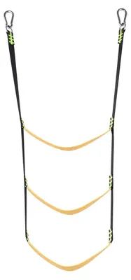 Imagen del producto de Escalera de cuerda con 3 peldaños - Desmontable - Nylon/Acero inoxidable - Adecuada para botes inflables/kayaks - Capacidad de carga: 200 kg - Longitud: 80 cm - Escalera para embarcaciones
