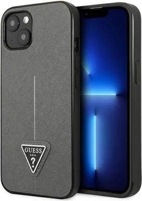 Obrázek produktu pro Guess Guhcp14Spsatlg Iphone 14 6.1 Stříbrný/Stříbrný Pevný Obal Saffianotriangle Logo