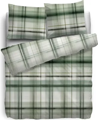 Zdjęcie produktu dla HnL Flanelowa pościel Lawina w kratę Multi 135x200 cm + 80x80 cm