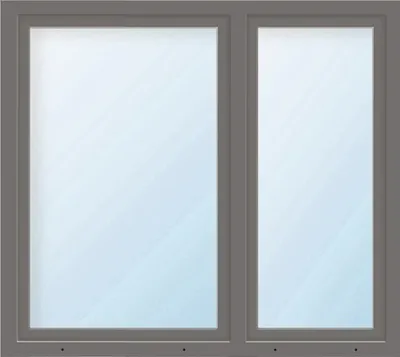 Obrázek produktu pro Plastové okno dvoukřídlé ESG ARON Basic bílé/antracit 1400 x 1700 mm (2/3-1/3)