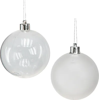 Produktbild von Moderne Kunststoff Christbaumkugeln für stilvolle Weihnachtsdeko, 18 Stück