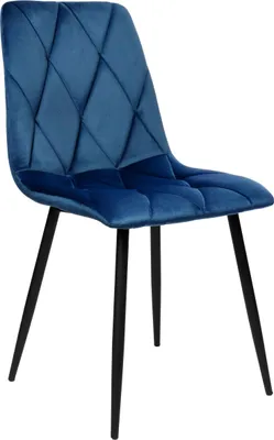 Immagine prodotto di Sedia Madison in velluto blu imbottita design glamour