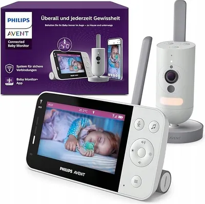 Zdjęcie produktu dla PHILIPS Avent videofon z Wi-Fi kamera HD funkcja noktowizora na podczerwień