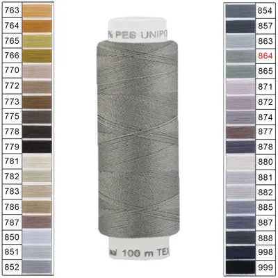 100m / 1 Spule Unipoly 120 TEX14x2 Polyester zementgrau