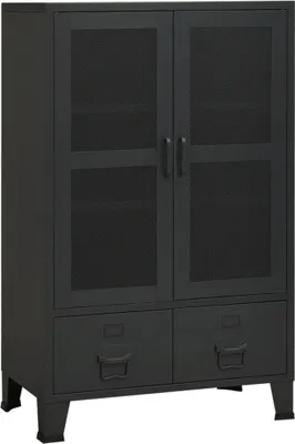 Produktbild von vidaXL Lagerschrank Industrial Schwarz 70x40x115 cm Metall