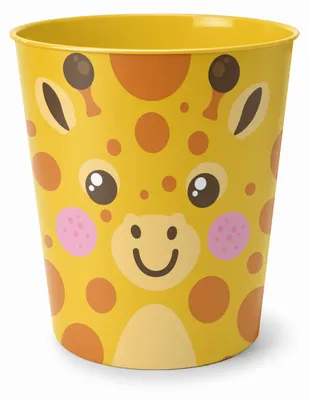 Produktbild von itenga Papierkorb Tiermotiv - GIRAFFE - Kawaii Design - ca 11 Liter