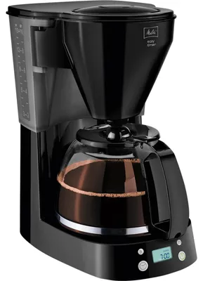 Produktbild von Melitta Easy Timer, Filterkaffeemaschine, 1,25 l, Gemahlener Kaffee, 1050 W, Schwarz