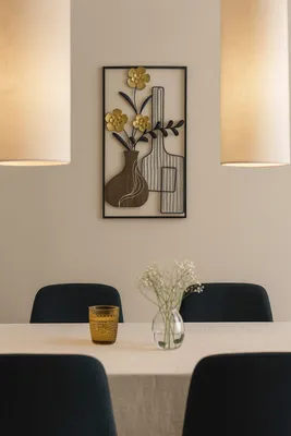 Produktbild von Wanddekoobjekt Vase mit Strauß