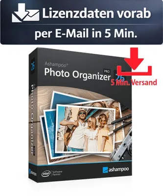 Produktbild von Ashampoo Photo Organizer Pro 26 (1 PC - Lifetime) ESD Bild, Video Audio 5 Min. Versand als Download per Mail
