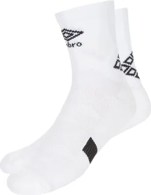 Image de Umbro - Chaussettes de cheville "Protex" avec picots en silicone pour hommes UO183 (47 EU - 49,5 EU) (Blanc/Noir)