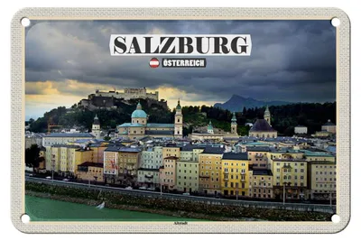 Produktbild von Blechschild Reise Salzburg Österreich Altstadt 18x12cm Dekoration