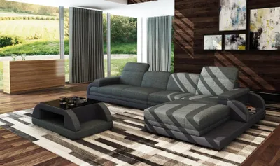 Produktbild von Ledersofa Couch Wohnlandschaft L-Form Design Modern Sofa Ecksofa Sofas Couchen